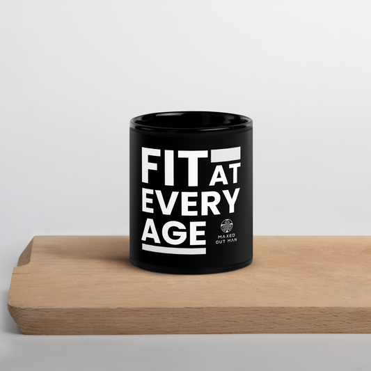 Fit at Every Age Black Mug