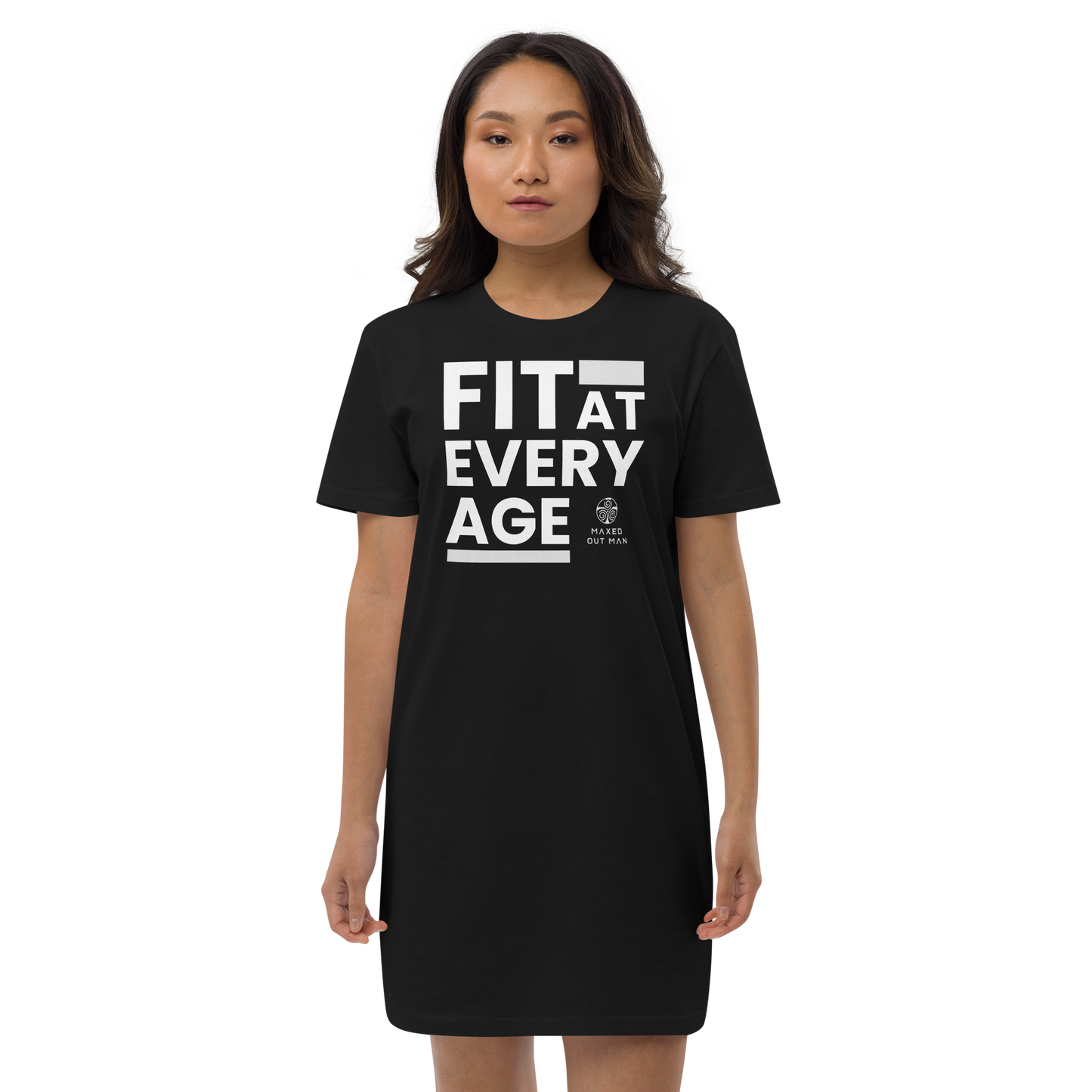 Fit at Every Age Organic Cotton T-shirt Dress - Darker Colors