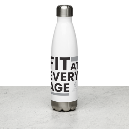 Fit at Every Age Stainless Steel Water Bottle - White