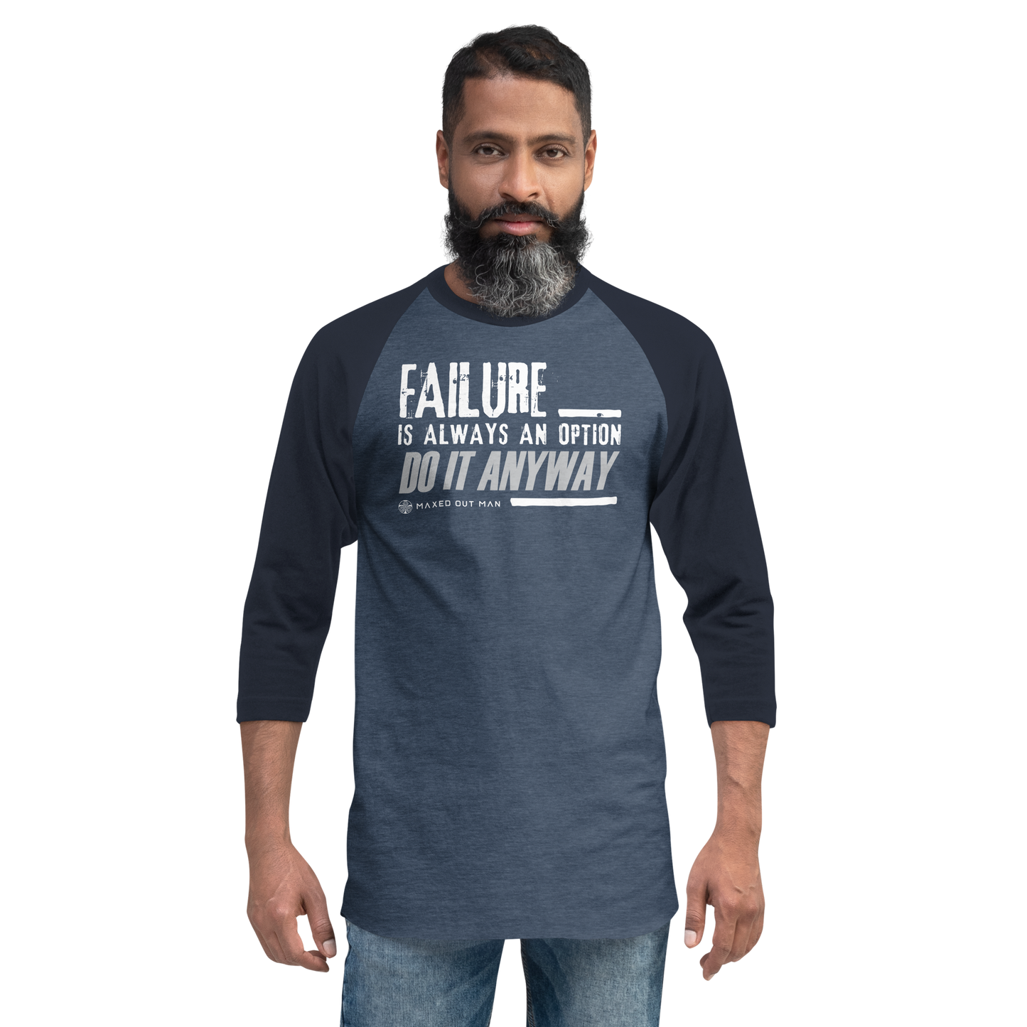 Failure is Always an Option 3/4 Sleeve Raglan Shirt - Darker Colors