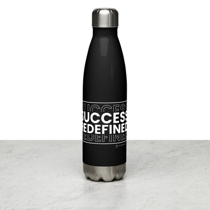 Success Redefined Stainless Steel Water Bottle - Black