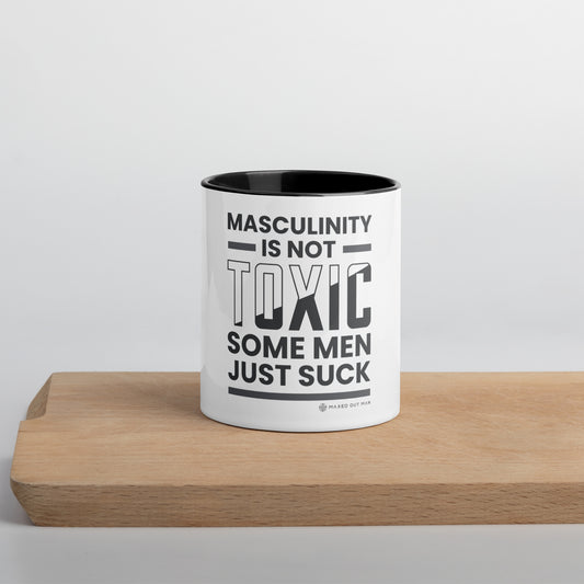 Masculinity is Not Toxic White Mug with Color Inside